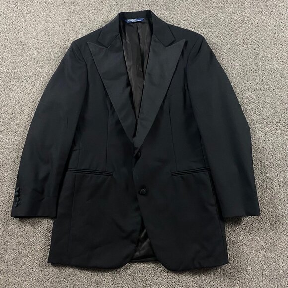 Polo Ralph Lauren Other - Vintage Polo Ralph Lauren Dinner Tuxedo Jacket Men's 36-38 Long Black Peak Lapel